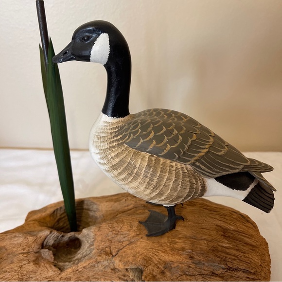 Nelson & Phyllis Other Vintage Hand Carved Wooden Canadian Goose